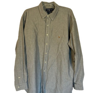 Polo Ralph Lauren Navy Washed Cotton Oxford Yarmouth Size 18 36/37